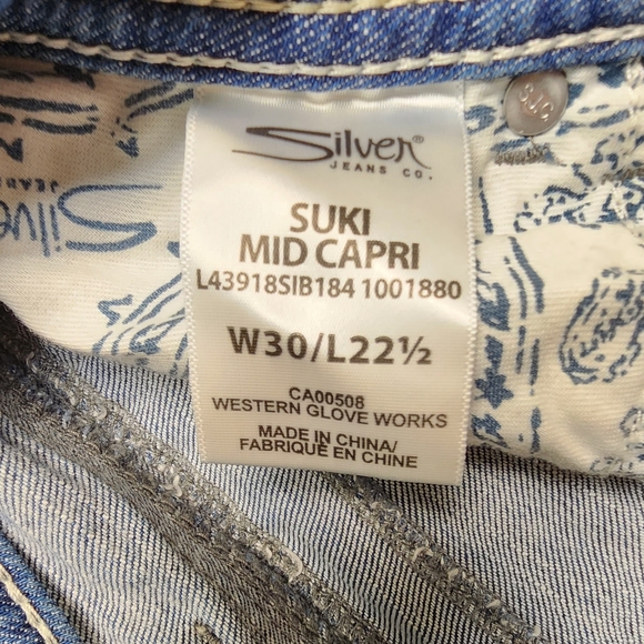 CAPRI, Silver Jeans Co, SUKI jeans size 30x22.5 - Picture 5 of 8